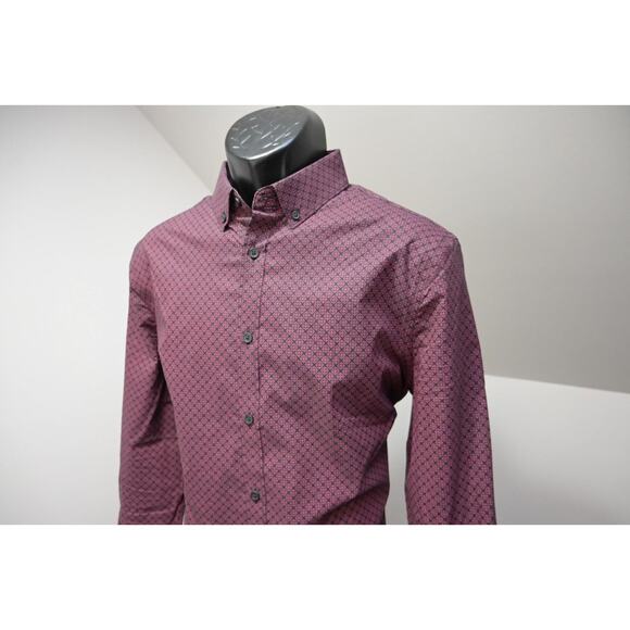 Express Dress Shirt Cotton Nylon Stretch Designer Long Sleeve Mens Sz Medium - Picture 1 of 10